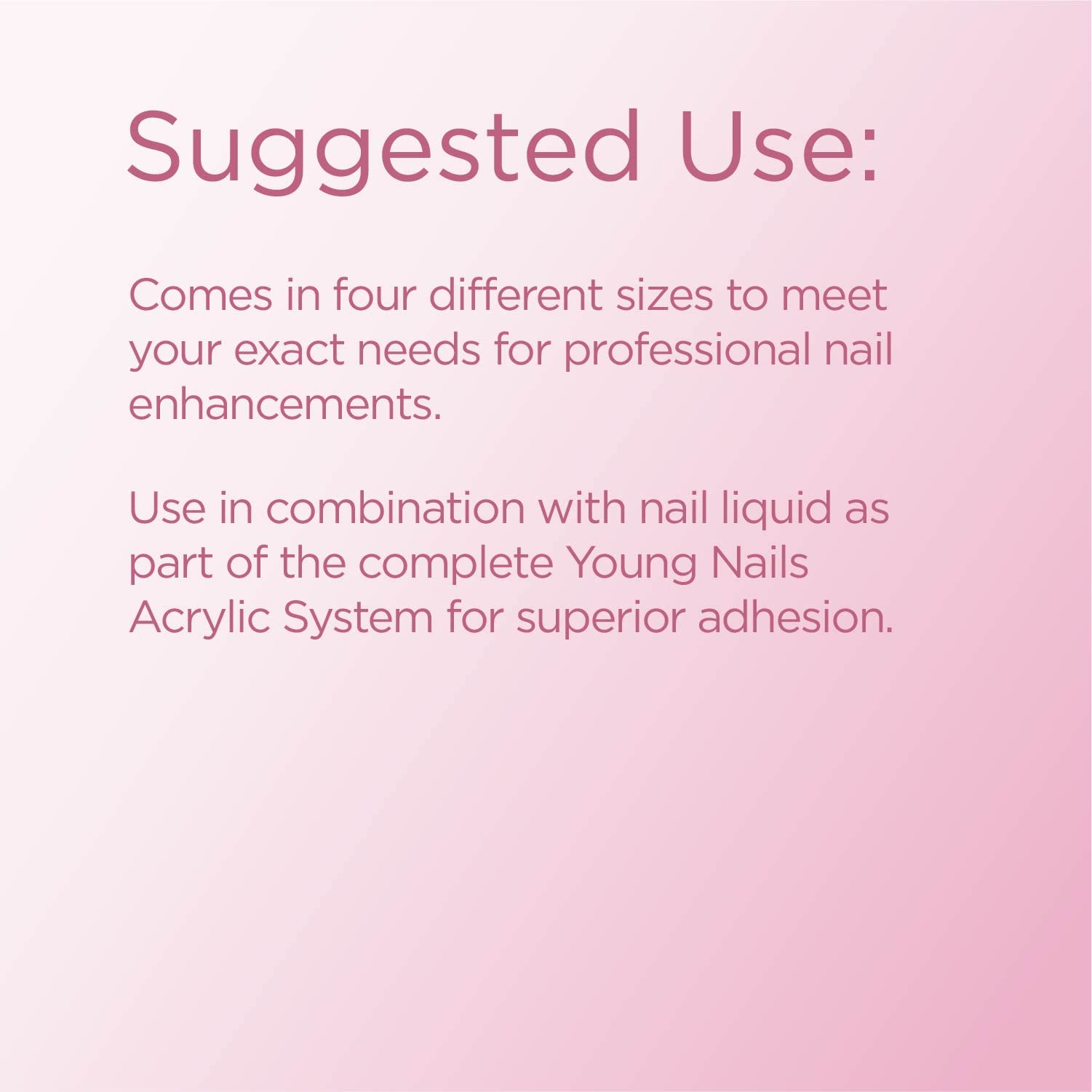 Young Nails fast setting self leveling salon powder for nail extensions