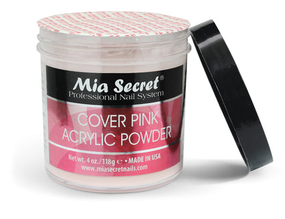 Mia Secret USA imported cover pink professional nail system jar side view