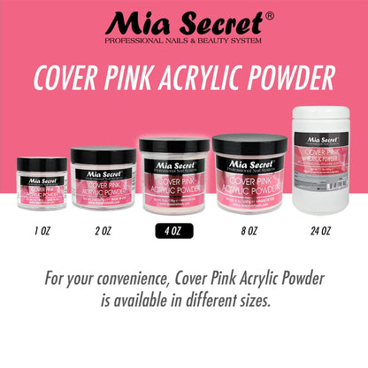 Mia Secret cover pink acrylic powder texture close up view
