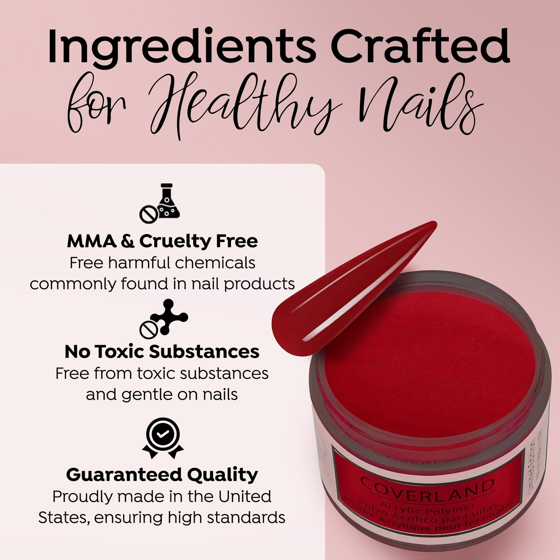 Limited edition Candy Cane red acrylic powder jar for nail sculpting