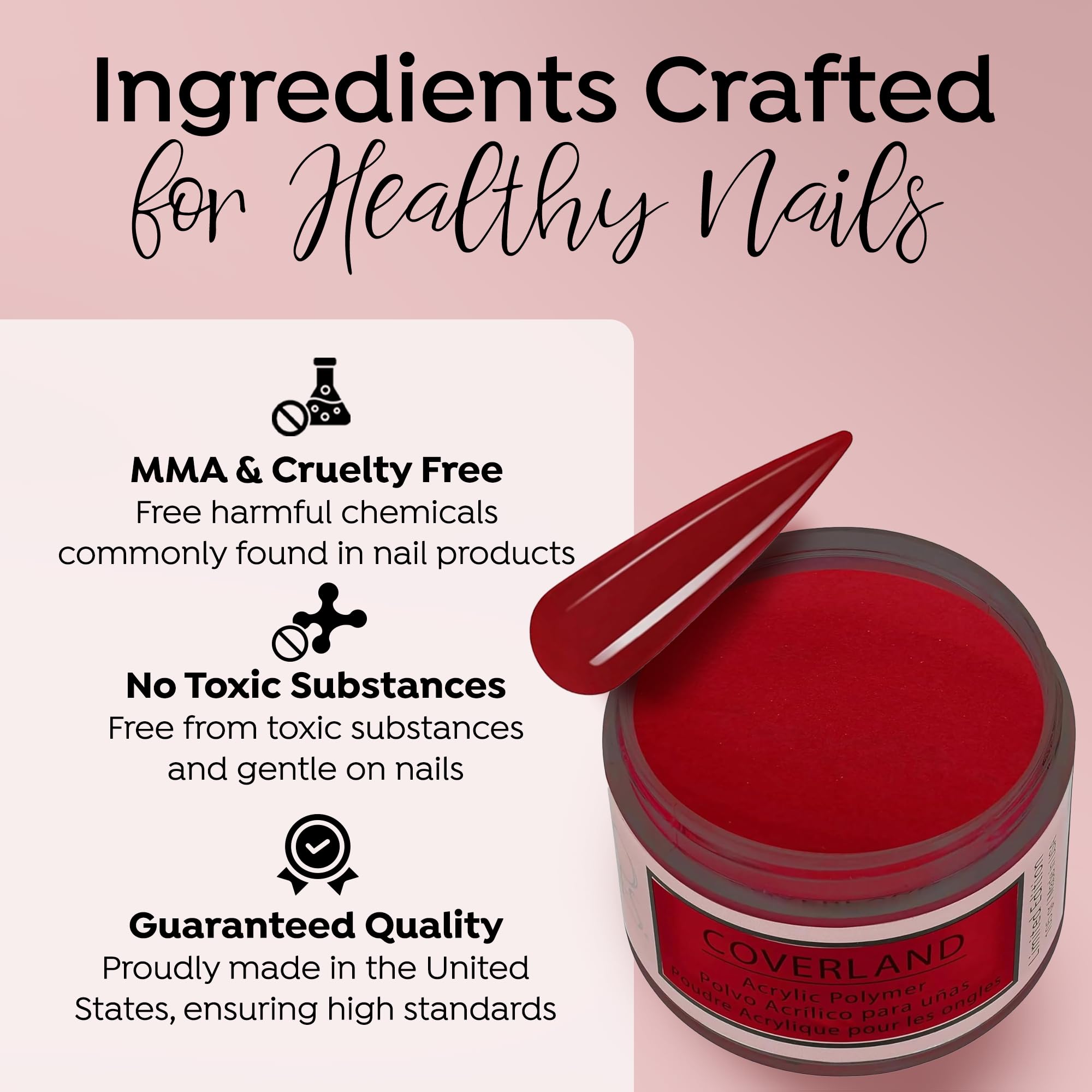 Limited edition Candy Cane red acrylic powder jar for nail sculpting