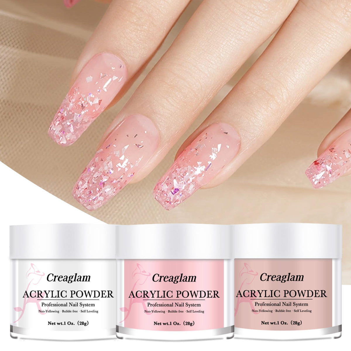 Creaglam 3D nail art carving demonstration using the colored powders