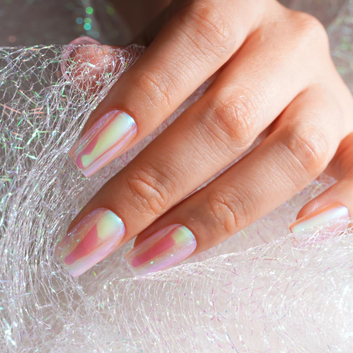 Small container of Pretty Diva holographic nail pigment