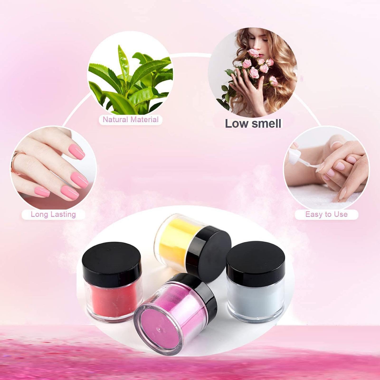Acrylic nail powder set for 3D sculpture and extensions