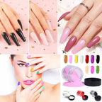 Professional manicure results showcasing acrylic nail extensions