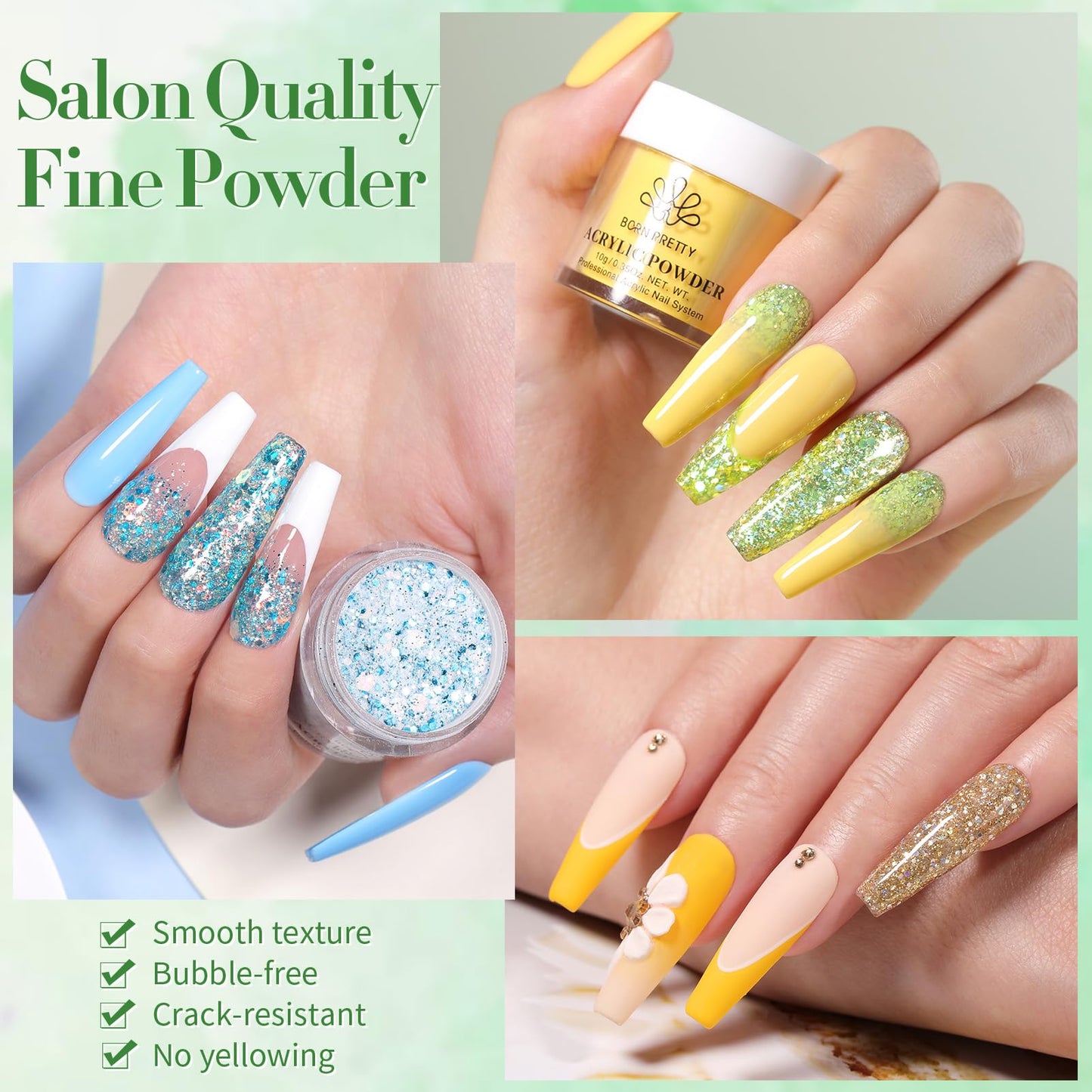 Born Pretty 3D nail art carving powder kit