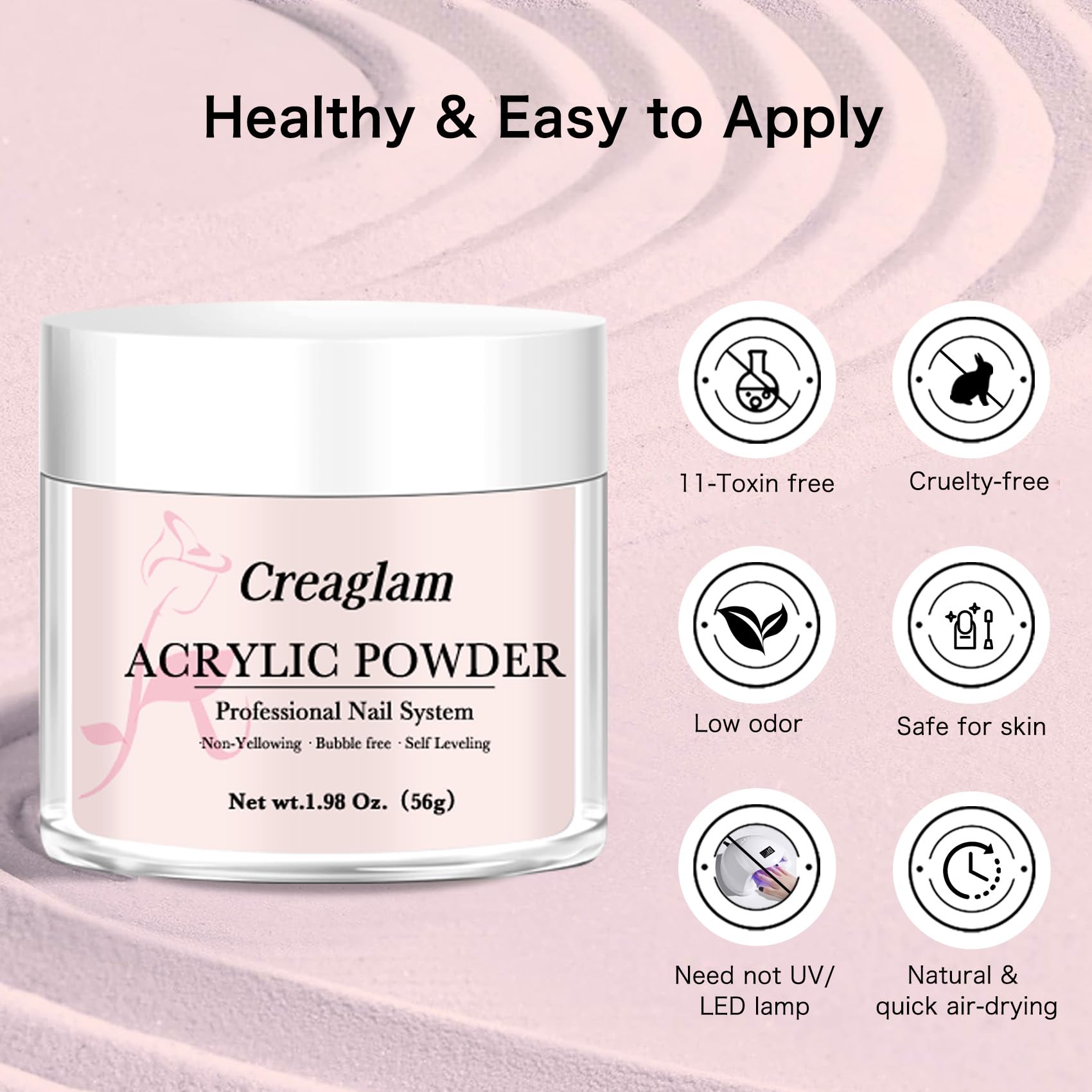 Professional acrylic powder for nail extensions and 3D art