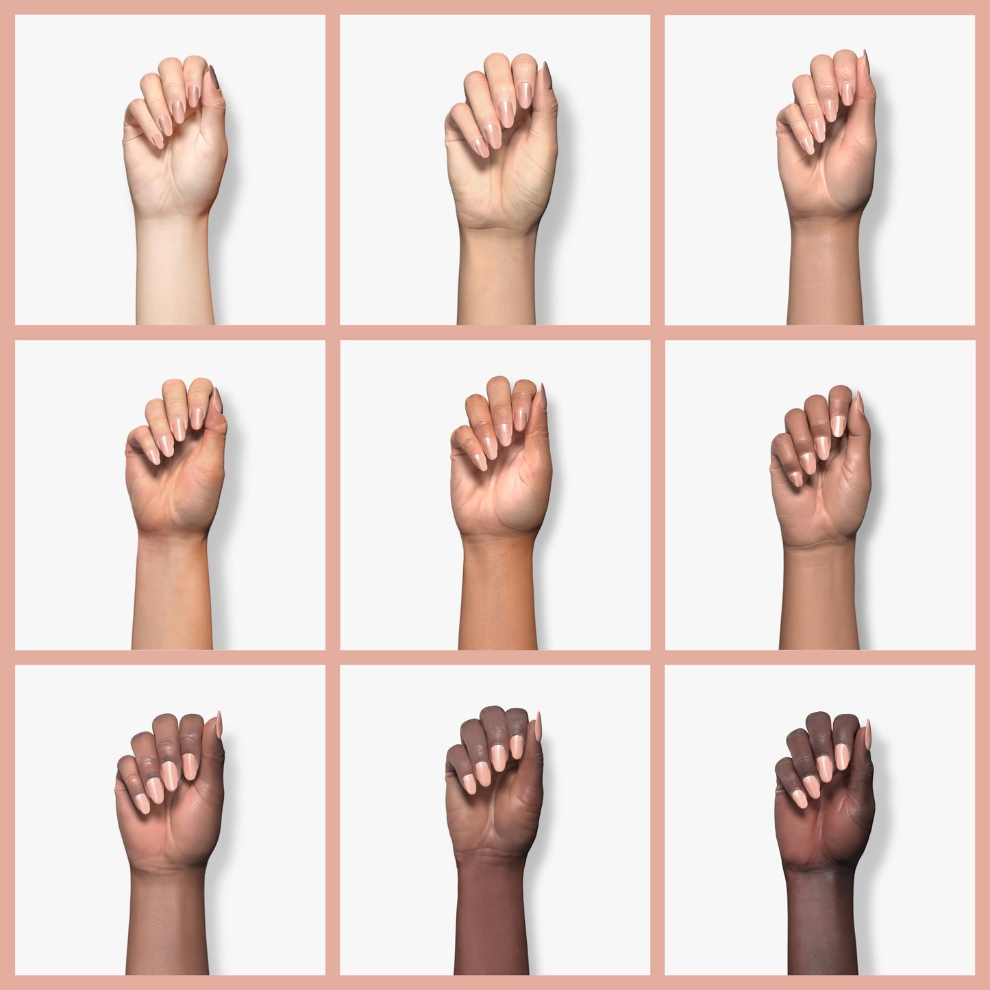 Professional manicure using Notpolish Nude Panther dip powder