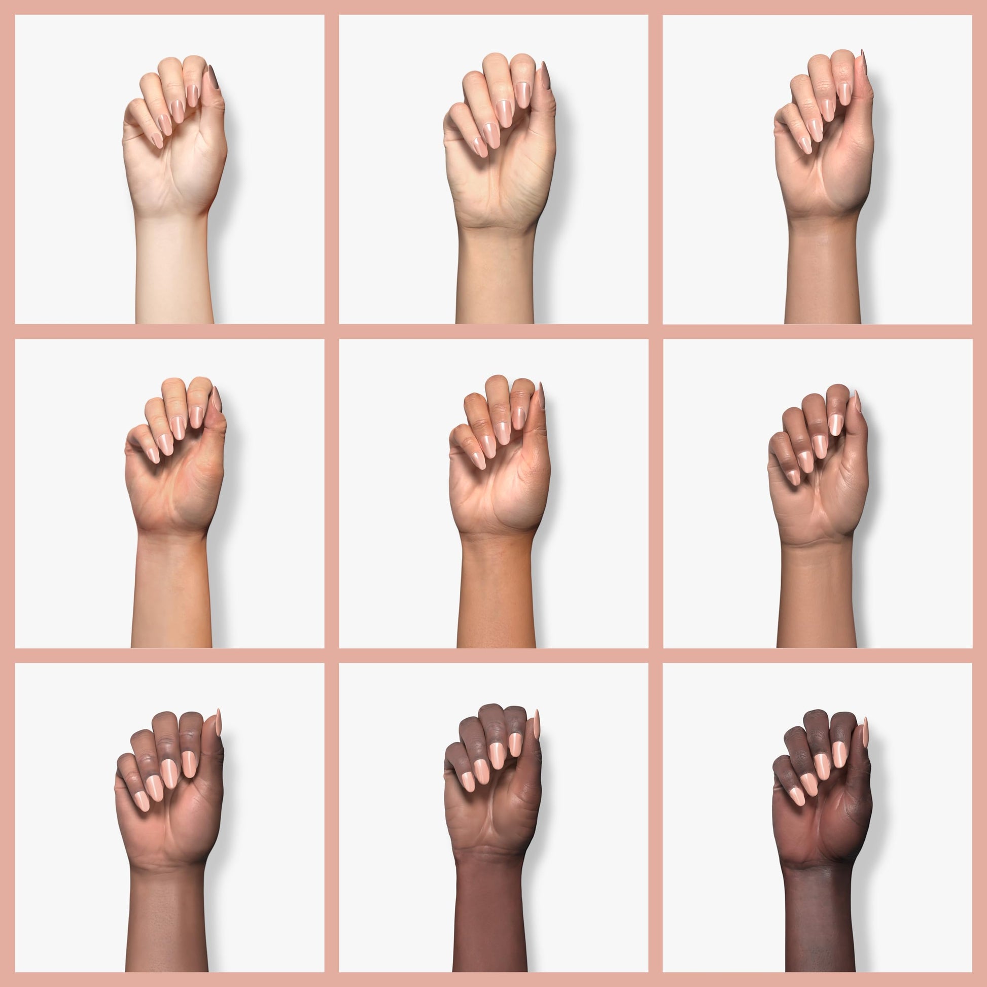 Professional manicure using Notpolish Nude Panther dip powder