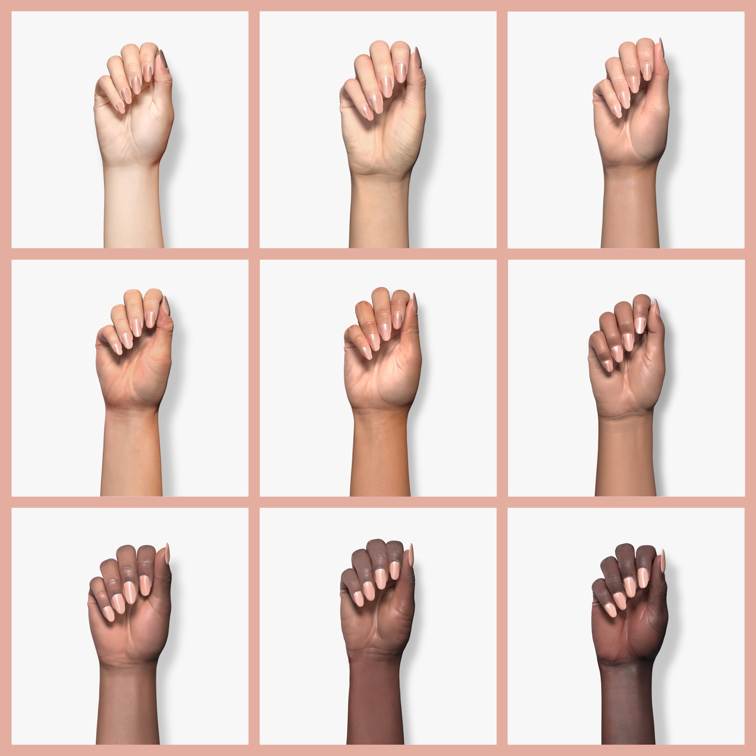 Professional manicure using Notpolish Nude Panther dip powder