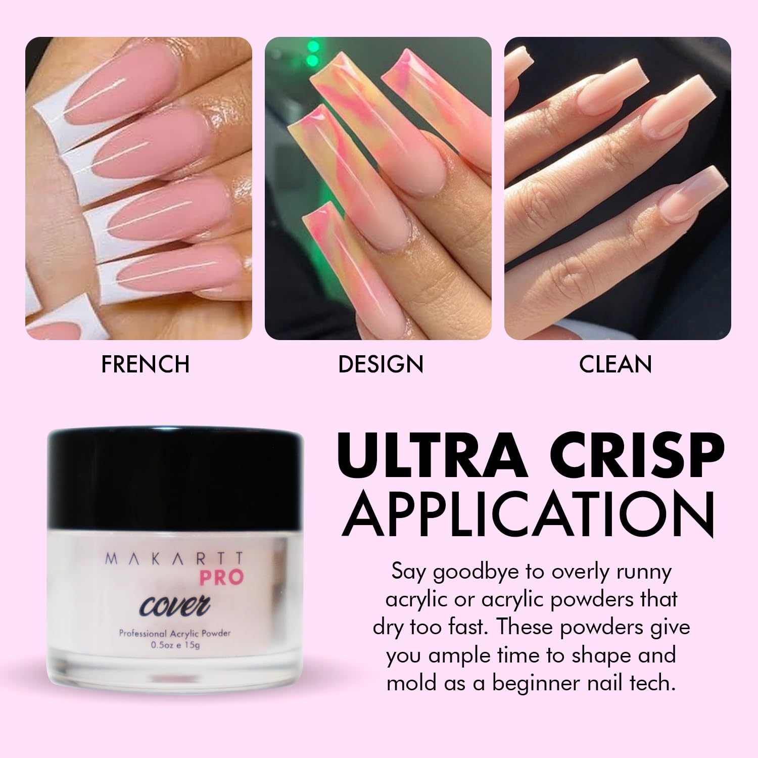 MakarttPro beginner nail kit contents on professional background