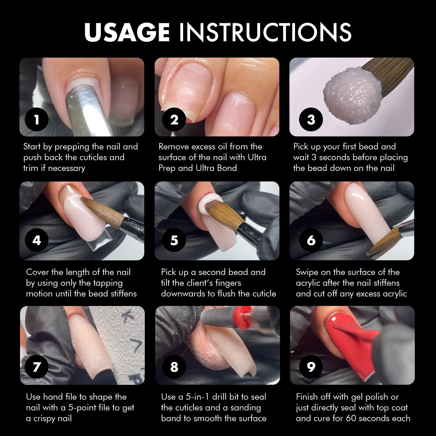 Professional nail technician kit for home salon use