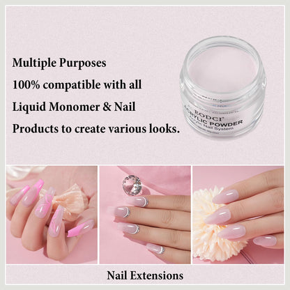 Salon quality 56 grams glitter pink acrylic nail supply