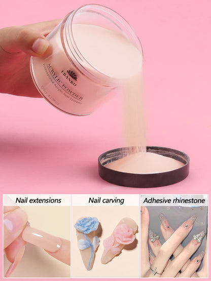 Twenty-four jars of colorful nail dip powder for at-home manicure