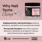 Tones acrylic nail powder packaging and jar back view