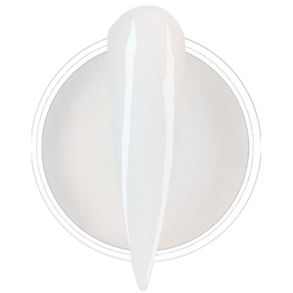 Set of nails created with Oumisaya milky white glow powder