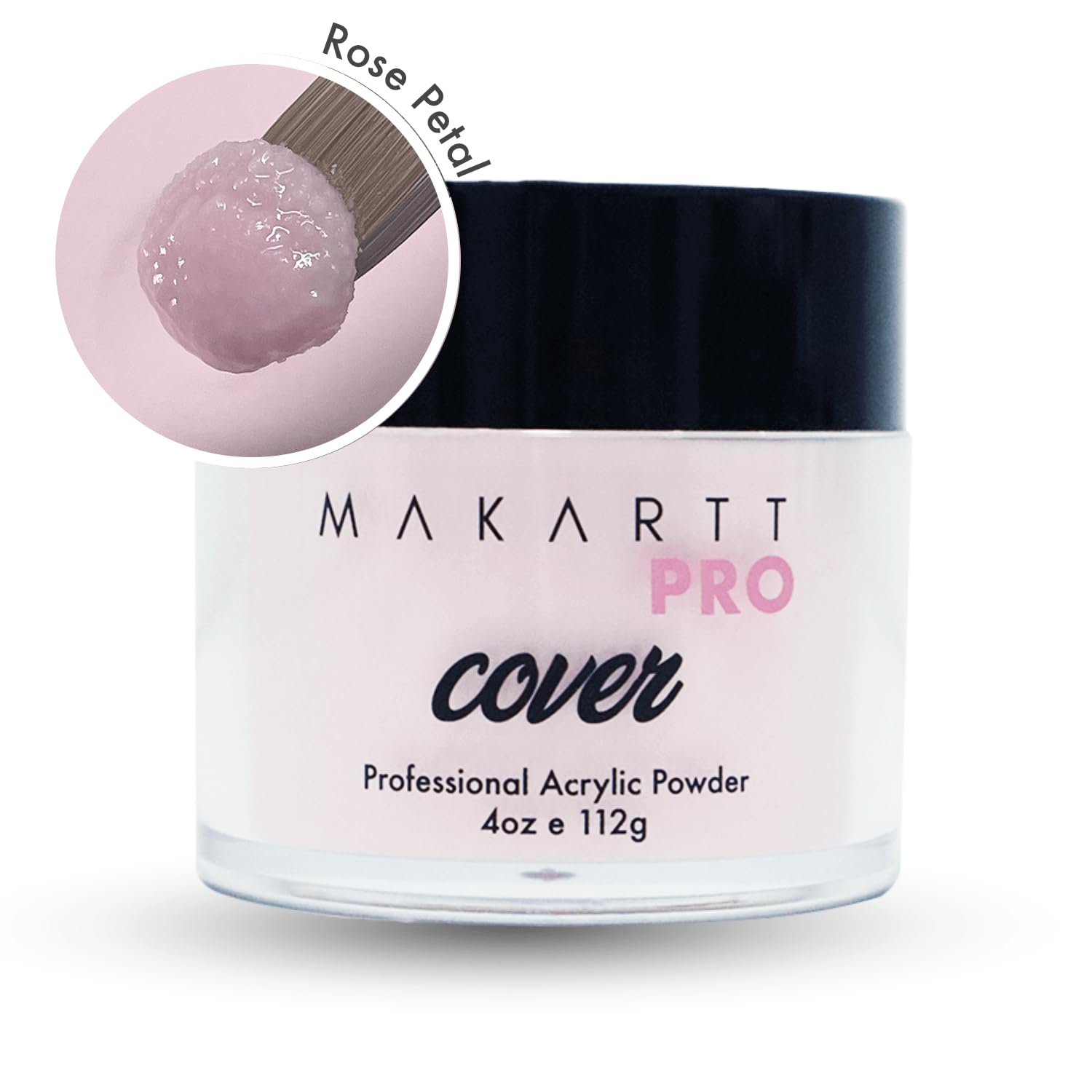 MakarttPro cover acrylic powder container showing professional branding