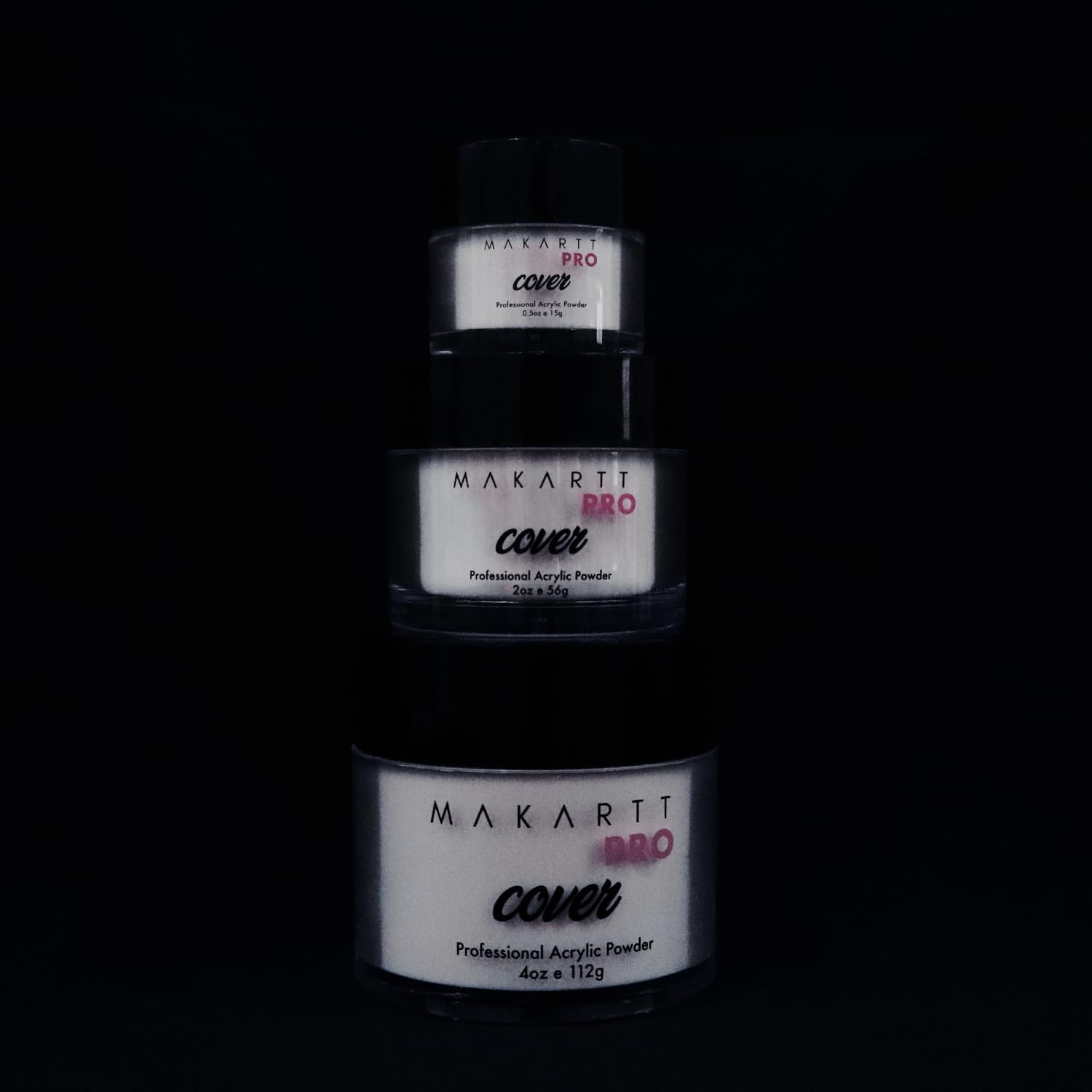 Detailed label view of MakarttPro Rose Petal acrylic powder for salon use