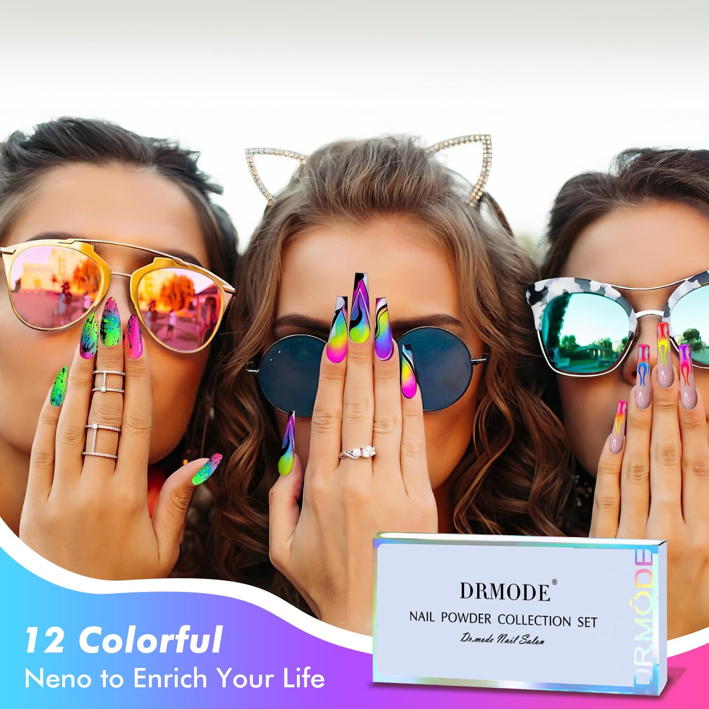 High gloss paint pigment powder texture for professional manicures