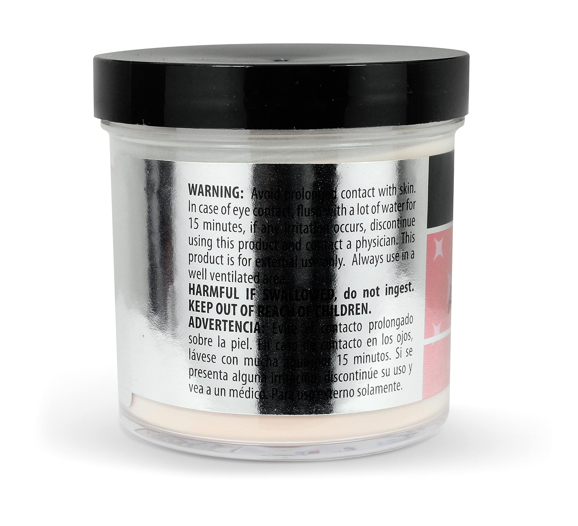 Authentic Mia Secret Cover Rose nail enhancement polymer powder texture and jar close up.