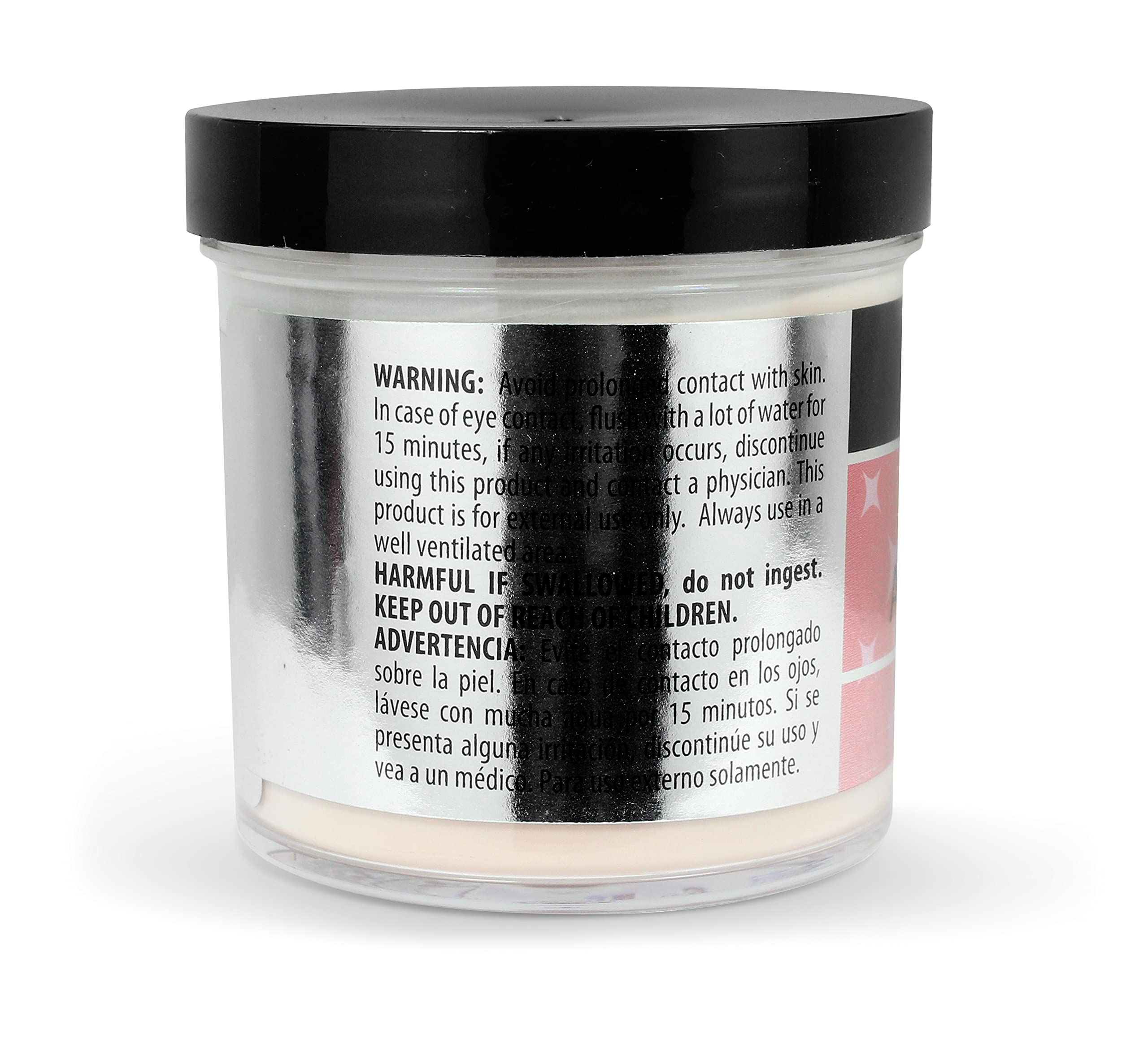 Authentic Mia Secret Cover Rose nail enhancement polymer powder texture and jar close up.