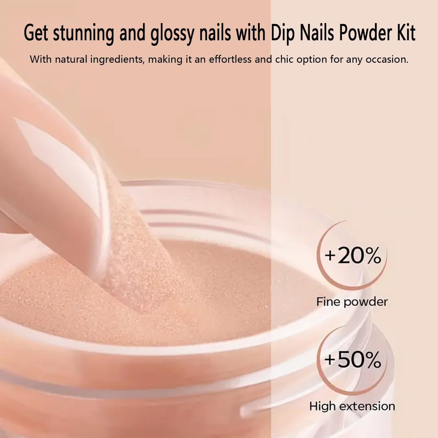Six jars of Vonrui nude and dark pink acrylic powder