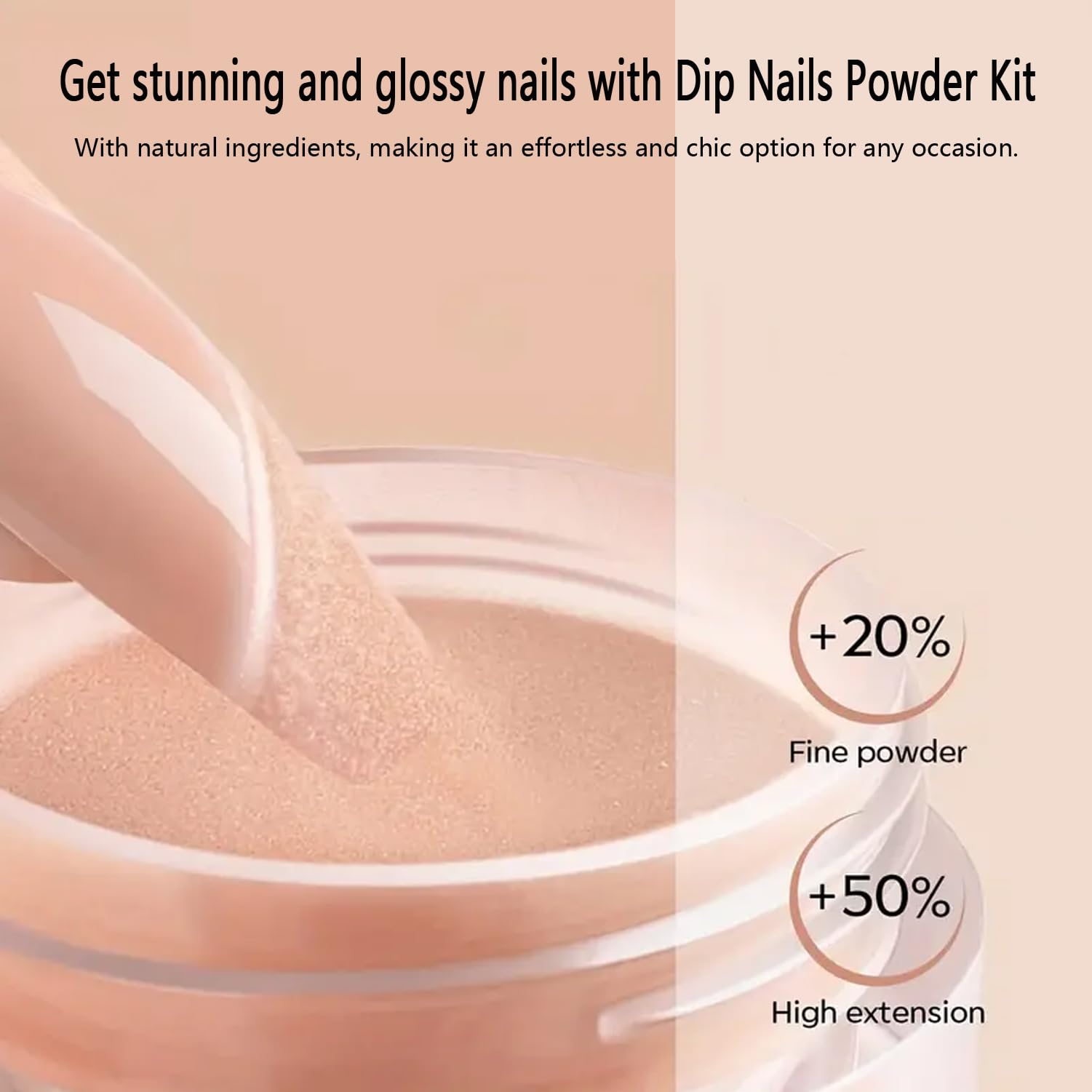 Six jars of Vonrui nude and dark pink acrylic powder