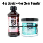 Close-up of Mia Secret clear acrylic powder container label