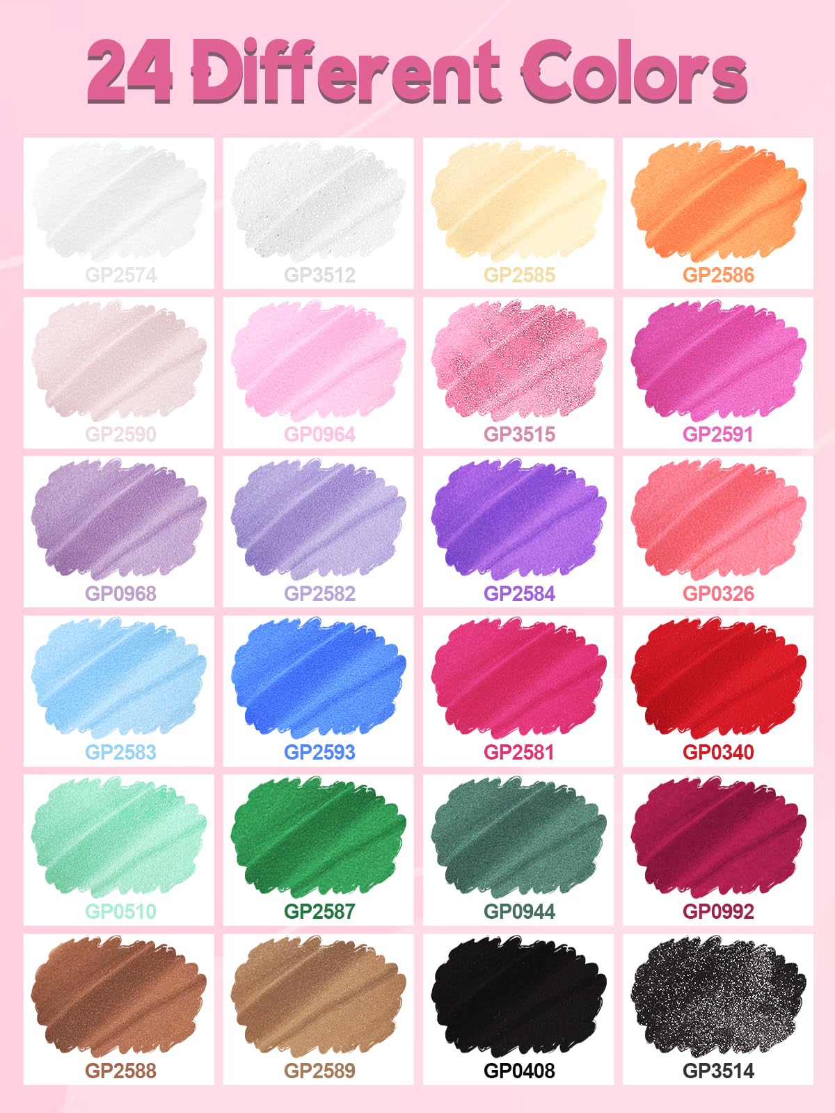 Ebanku acrylic nail powder jars with assorted color palette