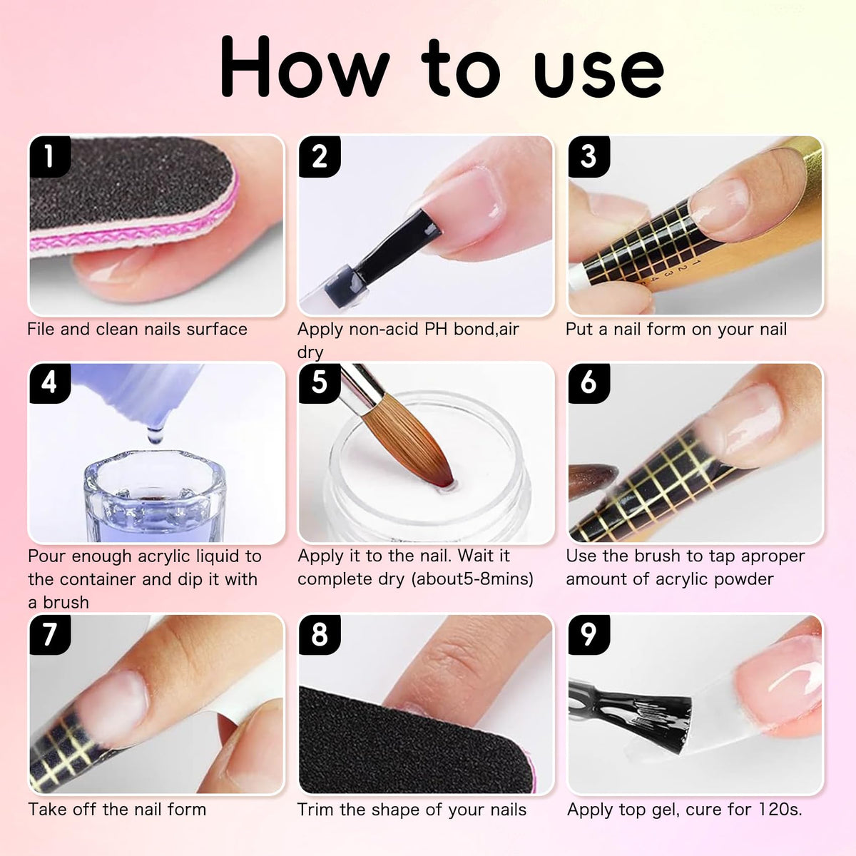 Pro Roop professional nail kit components arranged for DIY home salon use