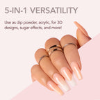 All in one nail powder jar side profile