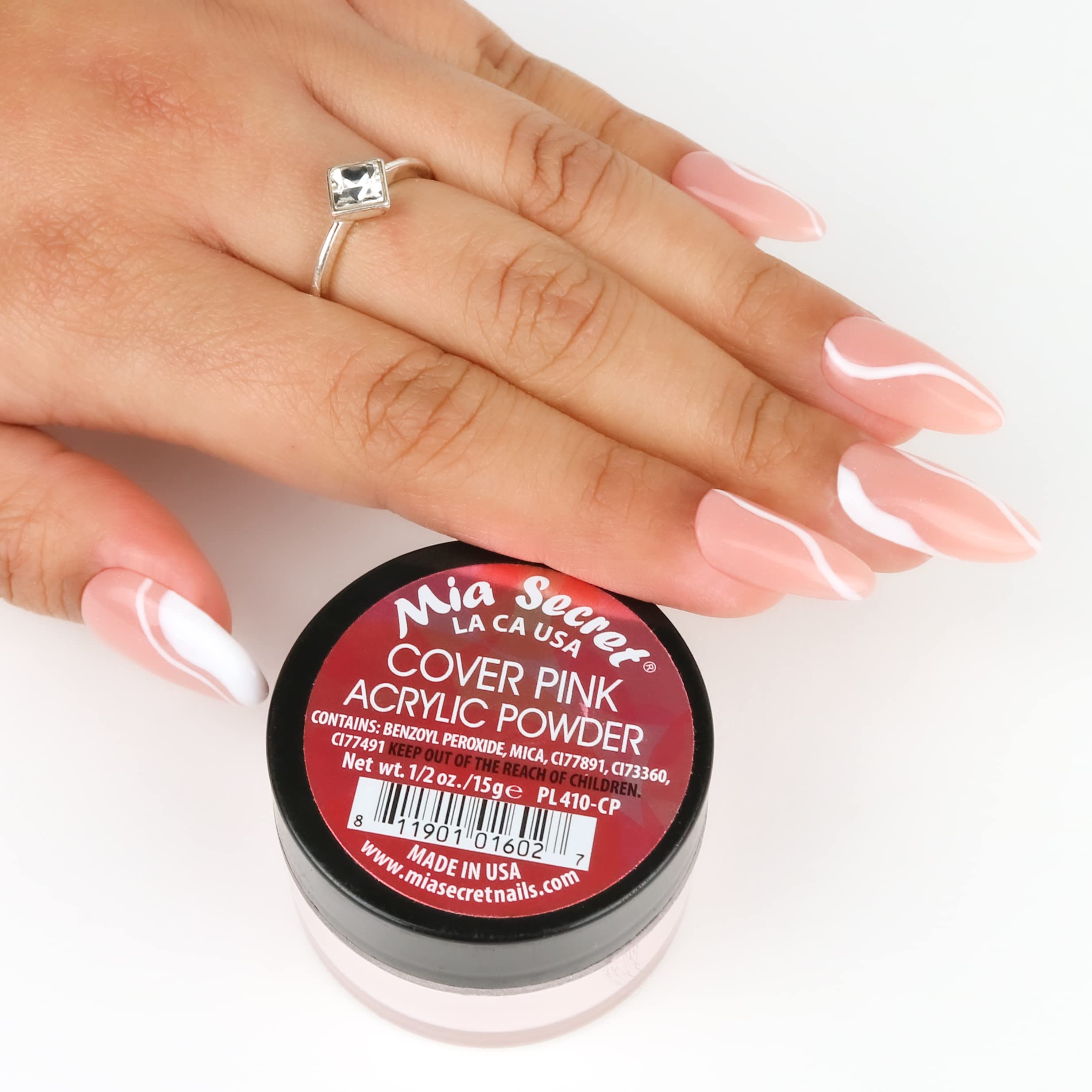 Mia Secret 8 Ounce professional acrylic nail powder jar