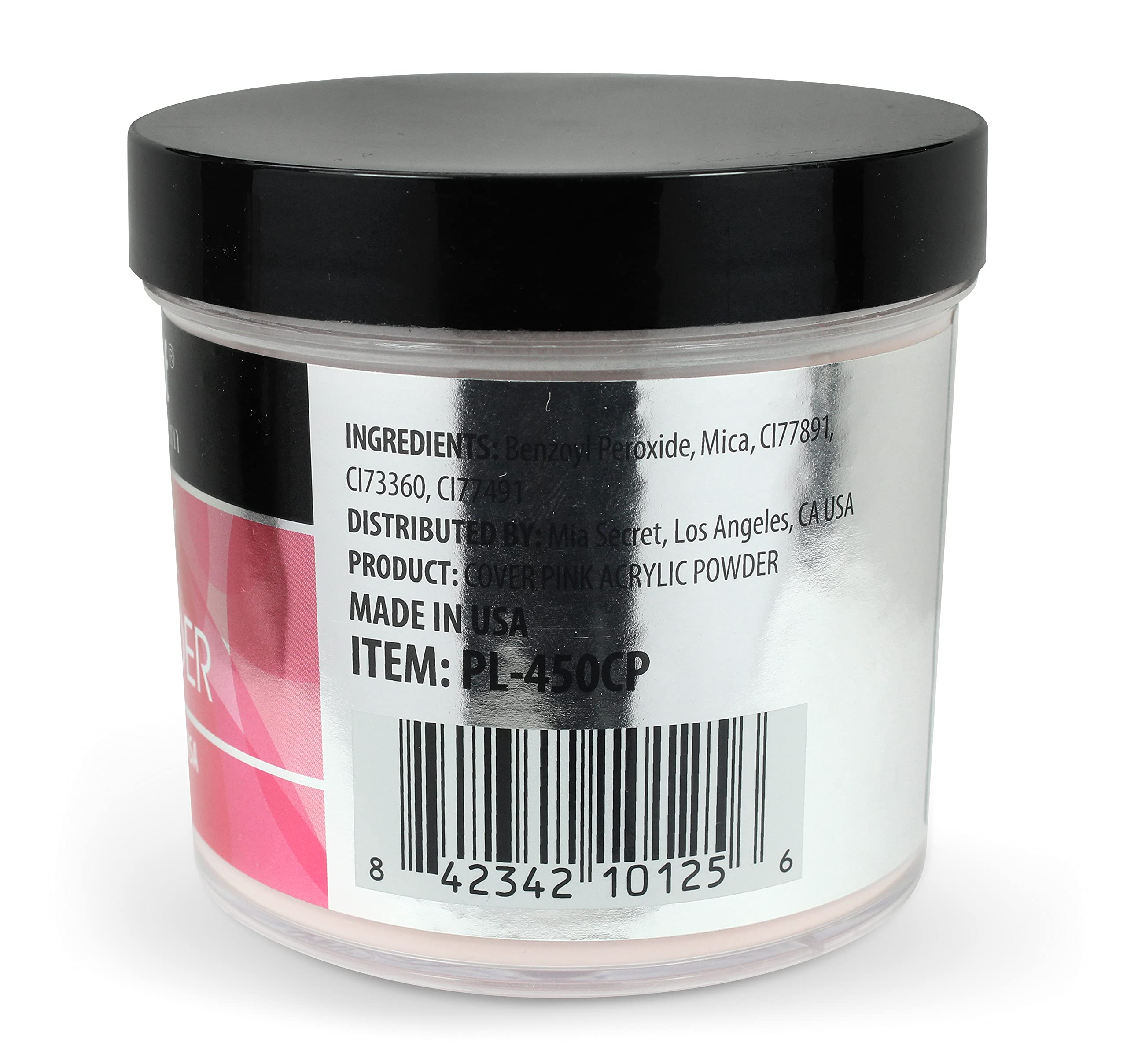 Close up of Mia Secret Cover Pink acrylic powder texture