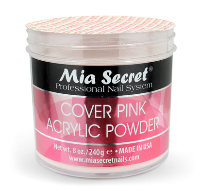 Mia Secret acrylic powder jar lid and label detail