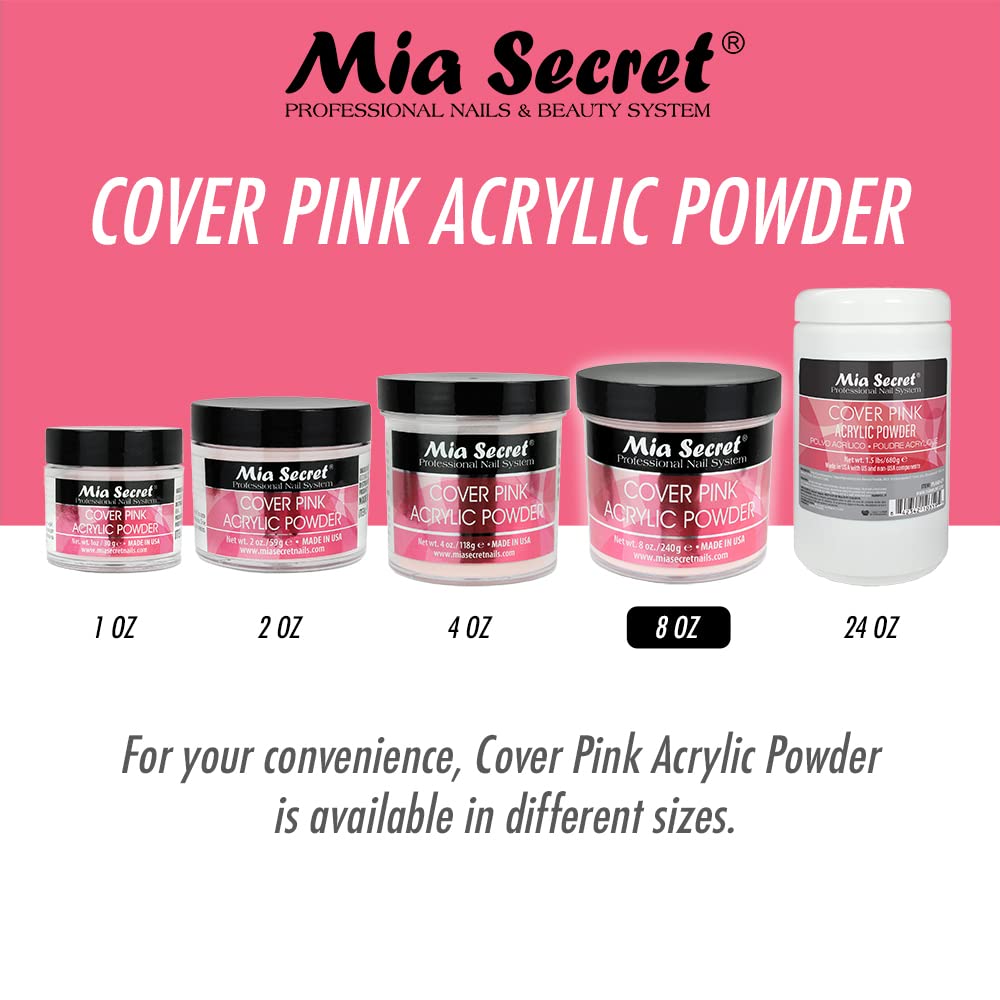 Professional nail technician using Mia Secret cover pink powder