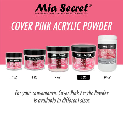 Professional nail technician using Mia Secret cover pink powder