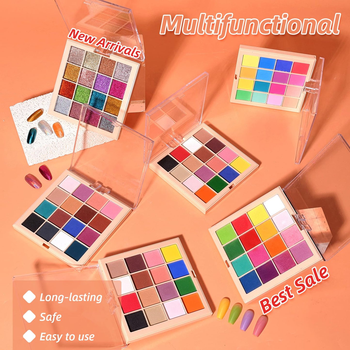 Application demonstration of U-Shinein nail pigment powder set