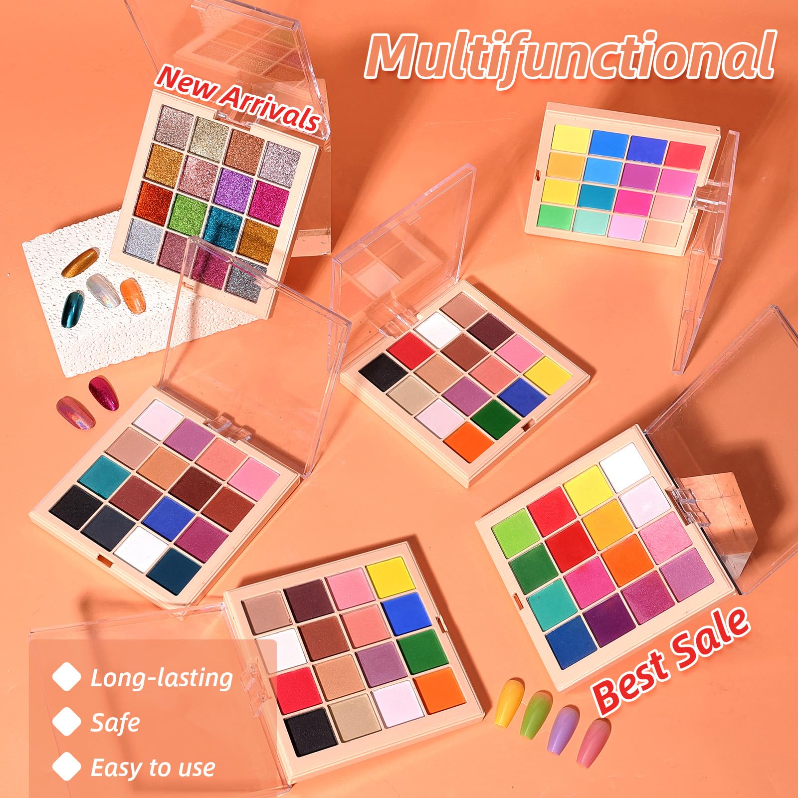 Application demonstration of U-Shinein nail pigment powder set