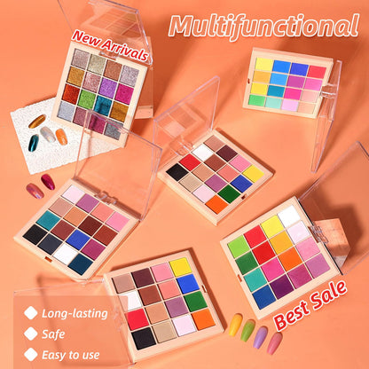 Application demonstration of U-Shinein nail pigment powder set