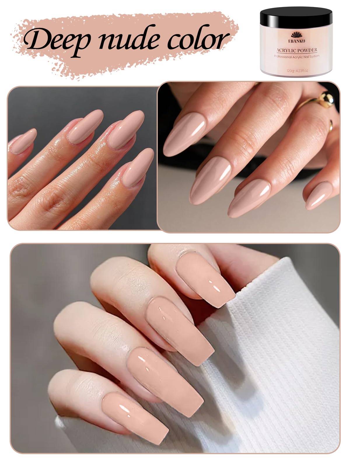 Authentic Ebanku large capacity nail acrylic powder packaging