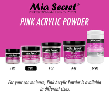 Mia Secret 2 Ounce pink polymer powder for professional nail extensions.