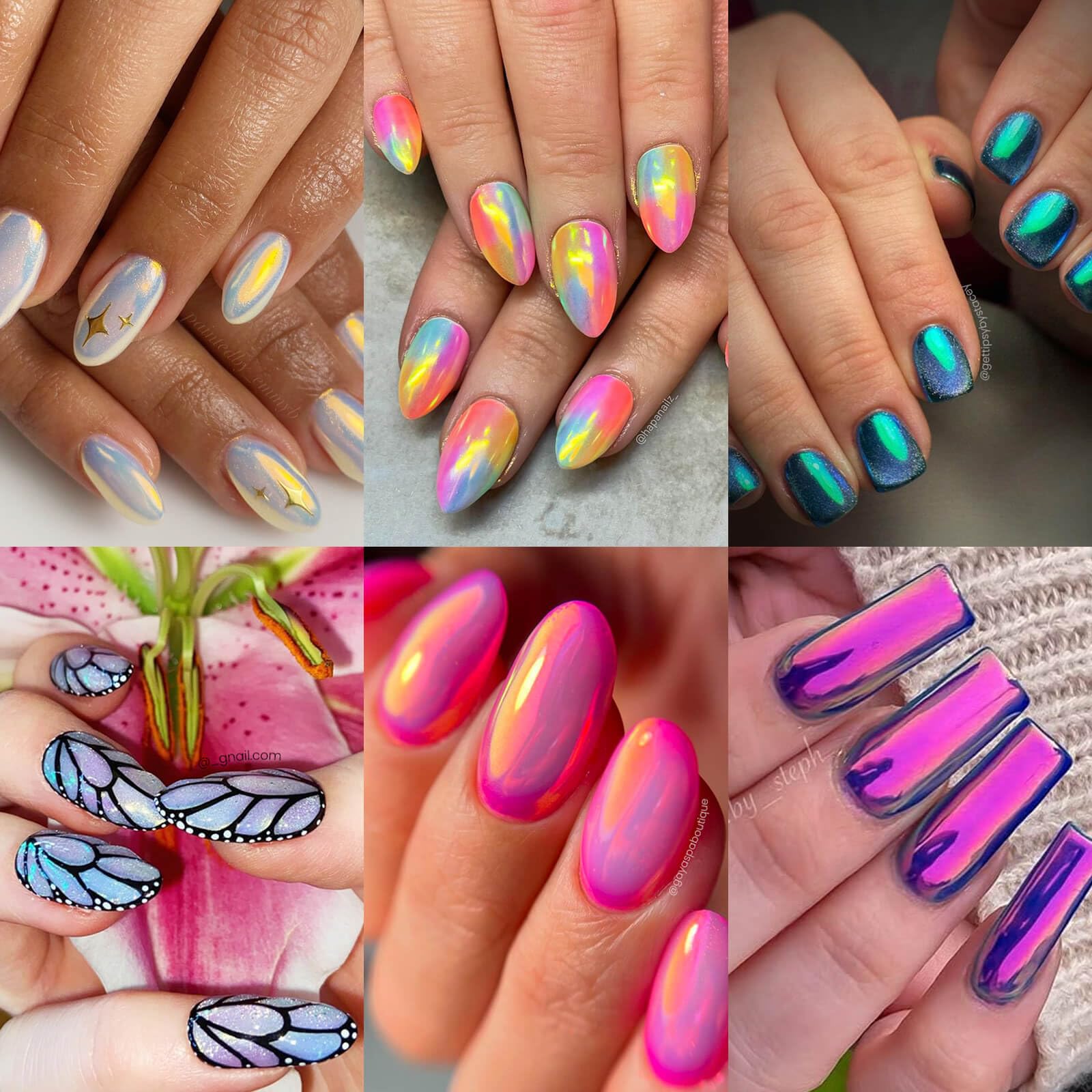 Transparent shimmer nail art glitters for creative manicures