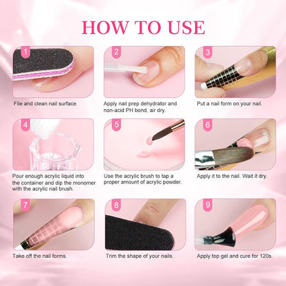 High capacity professional clear acrylic polymer for nail technicians