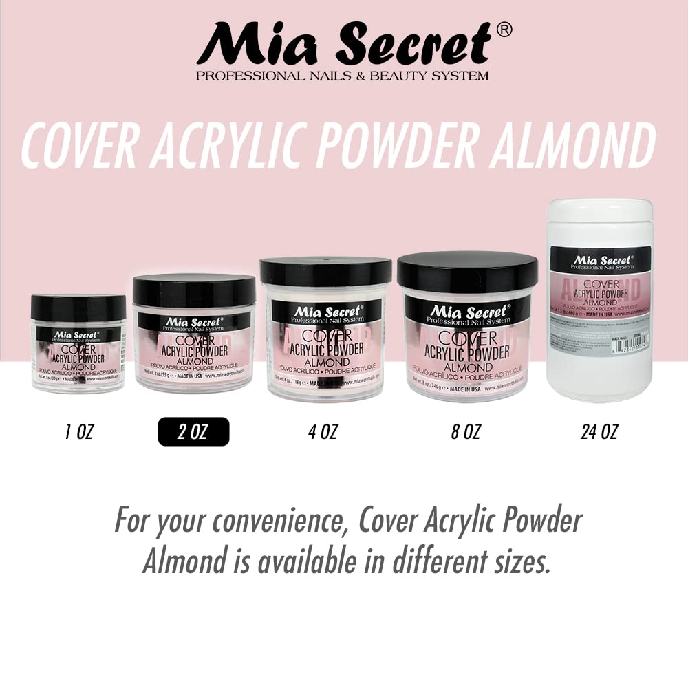 Mia Secret cover almond polymer jar top cap view