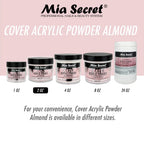Mia Secret cover almond polymer jar top cap view