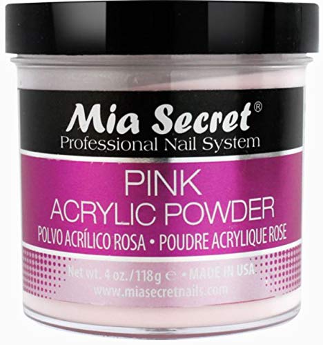 Mia Secret Pink Clear and White acrylic powders 4 ounce jars