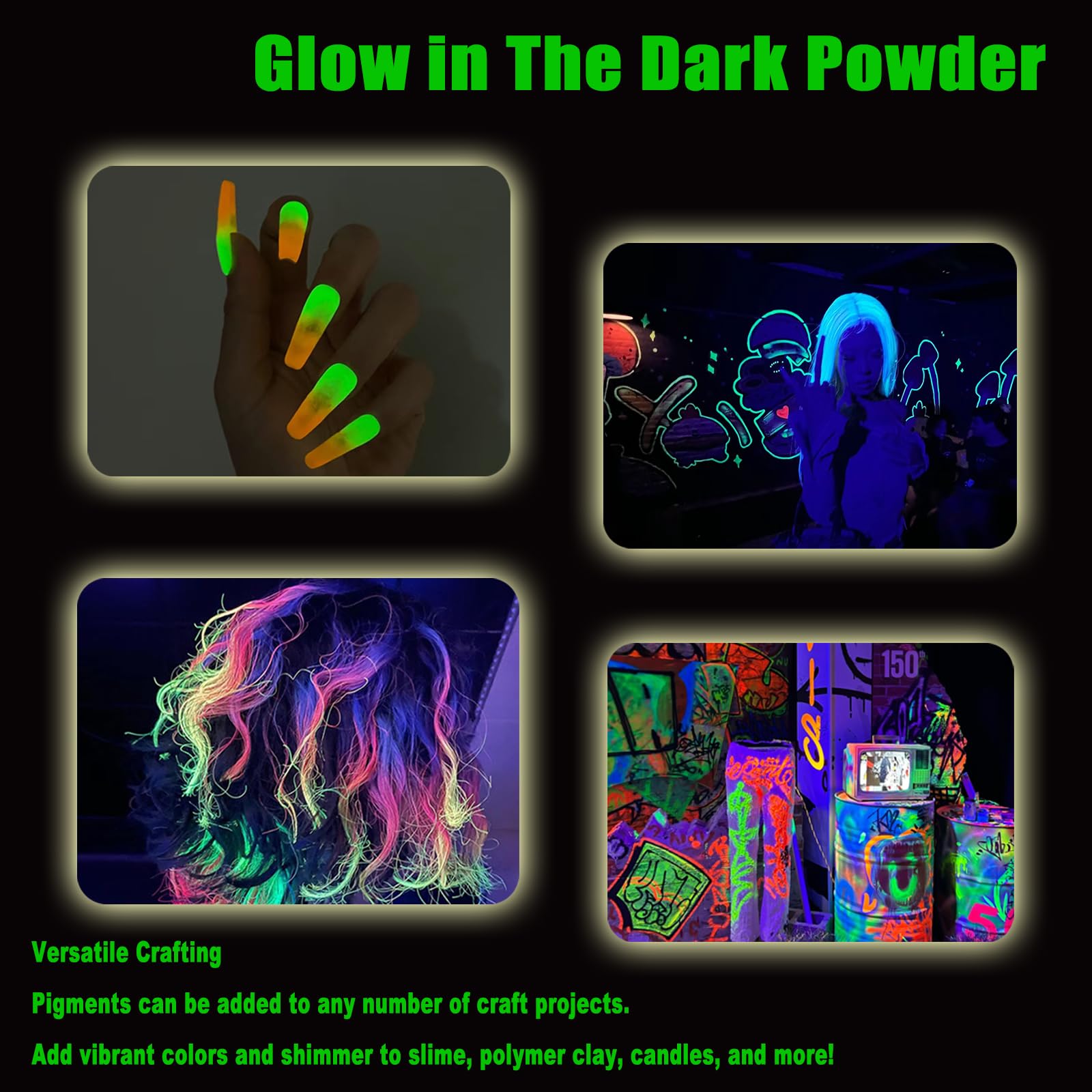 Comparison of Goodtake powder in light and dark conditions