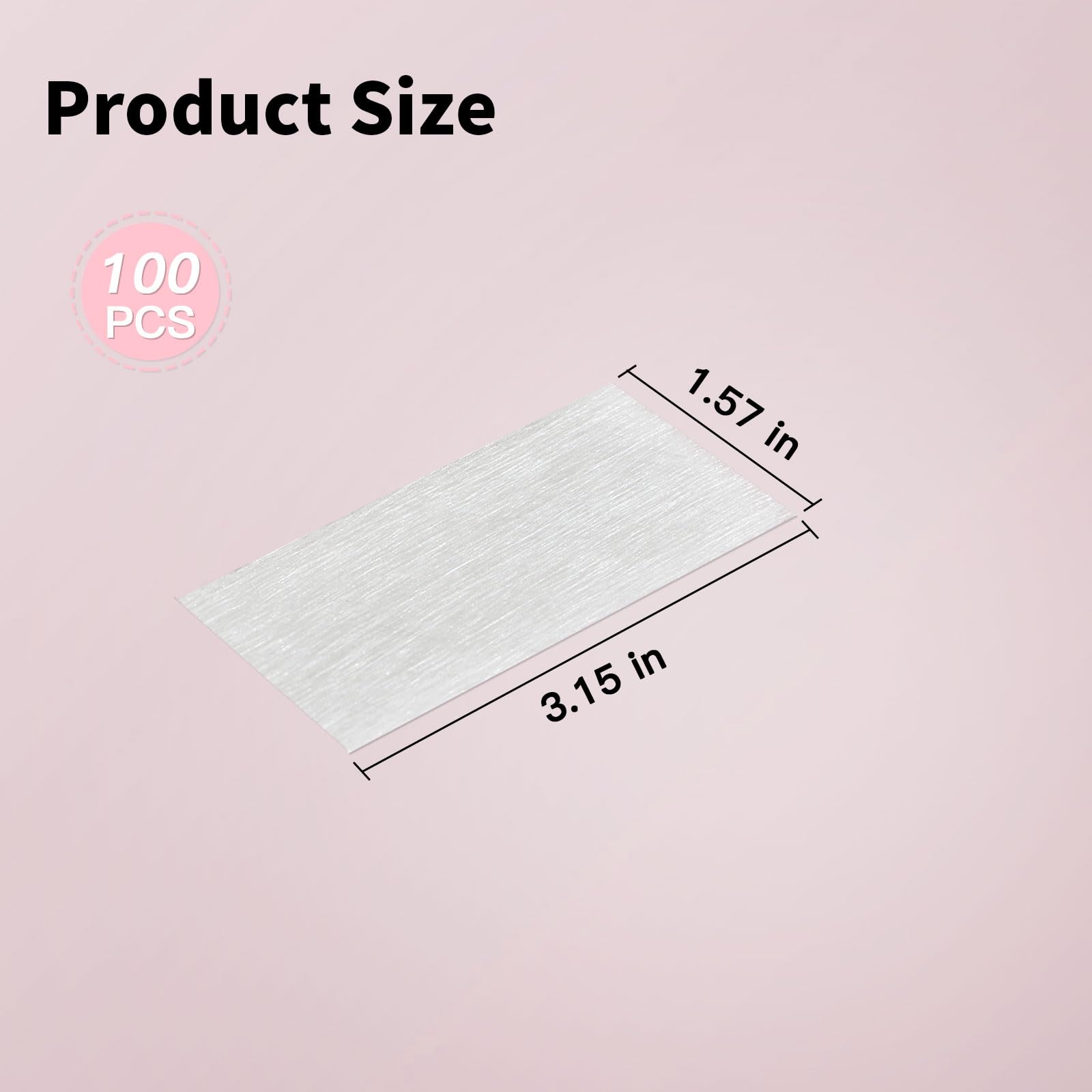 White fiber paper wraps for nail art extension