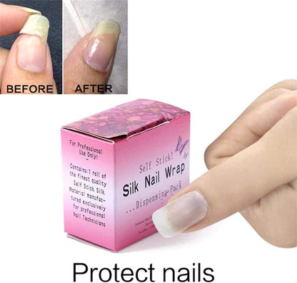 Fiberglass nail extension sticker roll showing mesh texture closeup