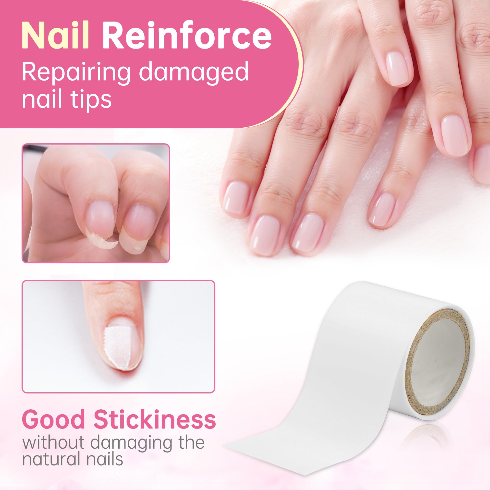 Chrontier professional fiberglass and silk wrap extension base layer applied on a natural nail.